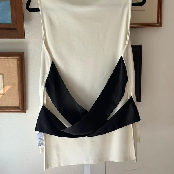 Topshop White Boxy Muscle Tee blouse - Image 2