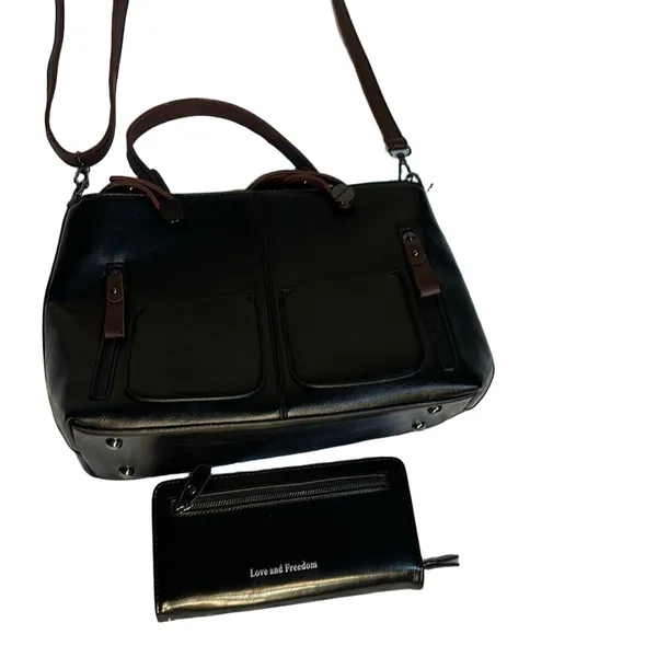 Love and Freedom Leather Purse with Wallet - Image 6