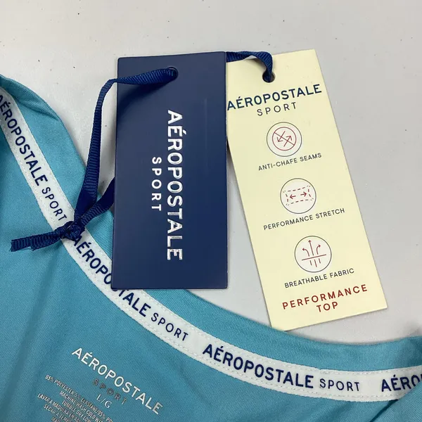 Aeropostale Sport Blue Athletic Top Large New with imperfection Retail $42 - Image 5