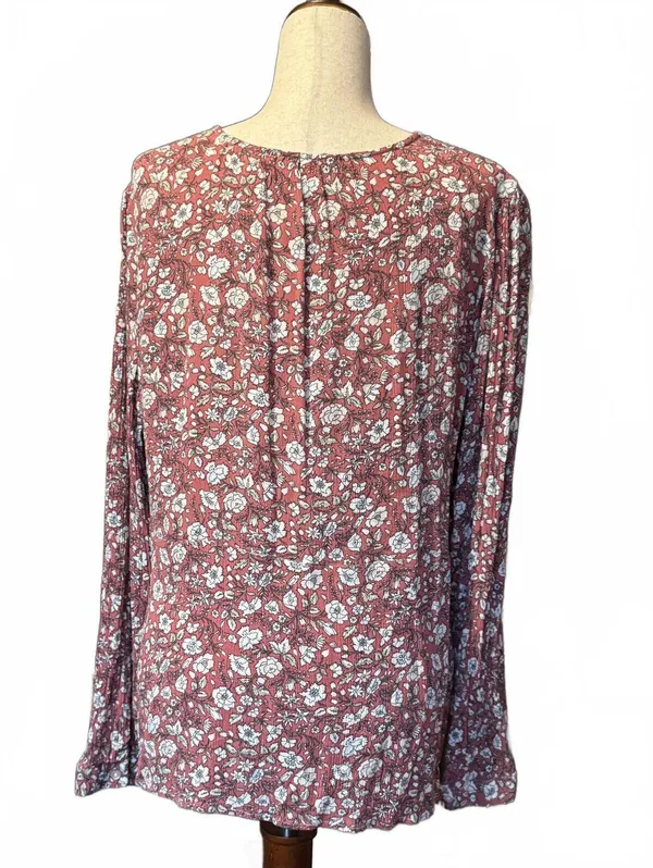 Market & Spruce Women's Floral Long Sleeve Blouse Size XL - Image 2