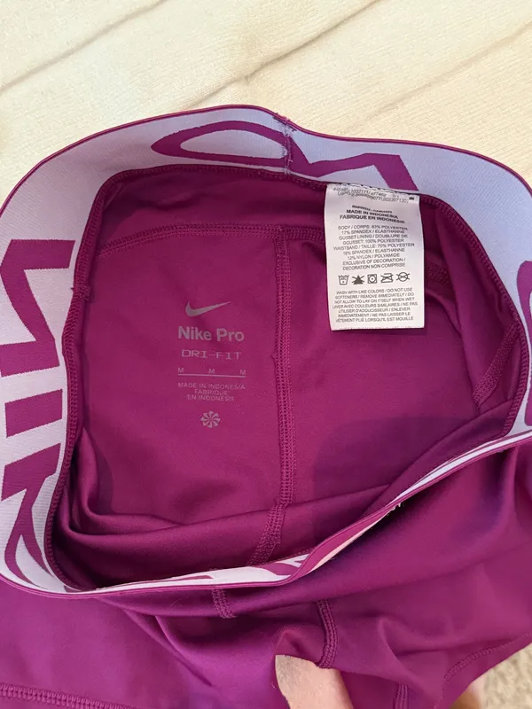 Nike Pro Women’s Dri-FIT Compression Shorts Magenta Pink Size Medium - Image 3