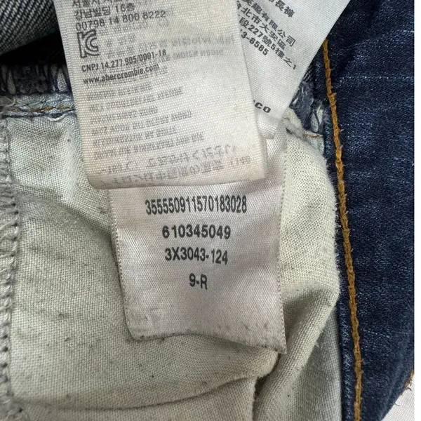 Hollister Y2K Distressed Bootcut Jeans Low Rise Dark‎ Wash W29 L31 - Image 8