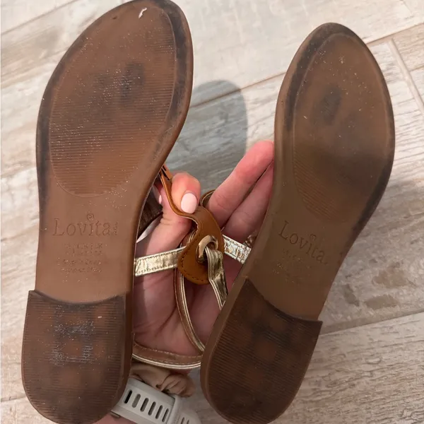 Brown and Gold Women's Sandals - Image 4