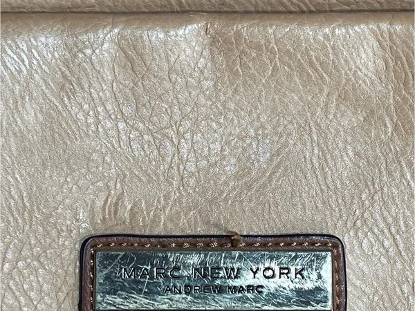 Marc Jacobs Beige Crossbody Bag with Brown Strap and Stud Accents - Image 3