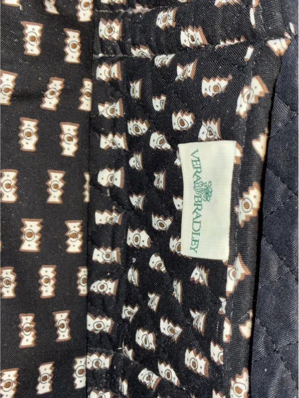 Vintage 2001 Vera Bradley Zebras Tote | Black & Tan Animal Print Retired Pattern - Image 3