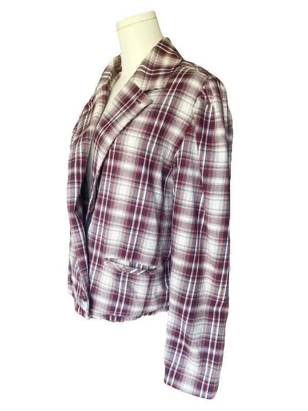 Free People Plaid Blazer - Image 3
