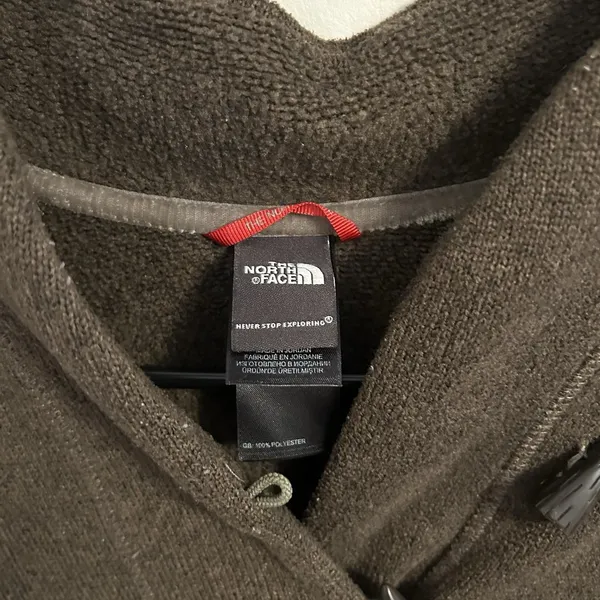 The North Face Women's Brown Sweater Shawl Collar Fleece Toggle Buttons‎ Small - Image 4