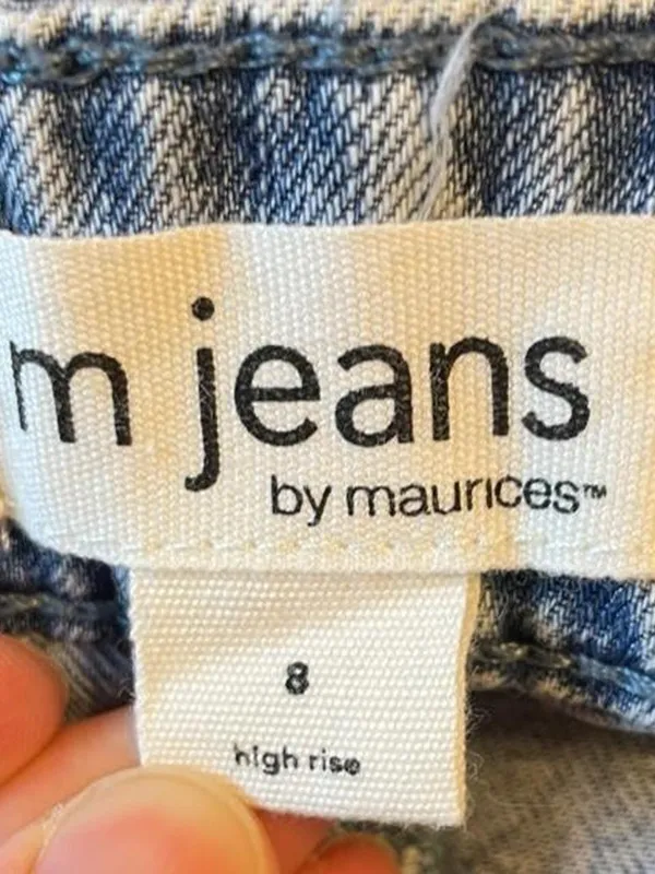 M Jeans Maurices Women's 8 Denim Maxi Skirt Ruffle Jean Acid Wash High Waist - Image 4