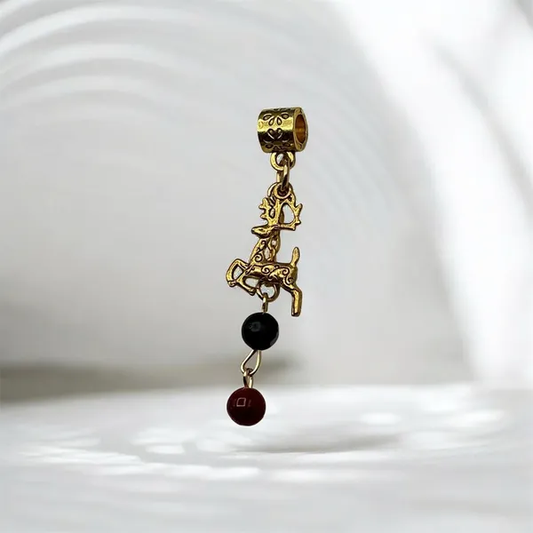 Artisan Deer Gold Tone Pendant  - Image 4