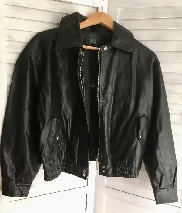 Black Bomber Jacket, Small - Image 3