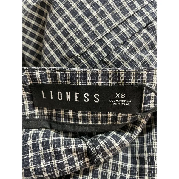 NEW Lioness Kensington Black Plaid Tie Wrap Low Waist Mini Skort Skirt Short XS - Image 6