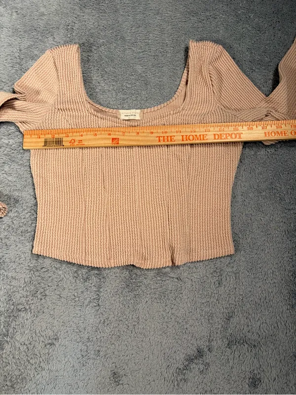 Altar’d state Ribbed Scoop Neck Bell Sleeve Top - Blush Pink medium cropped - Image 7