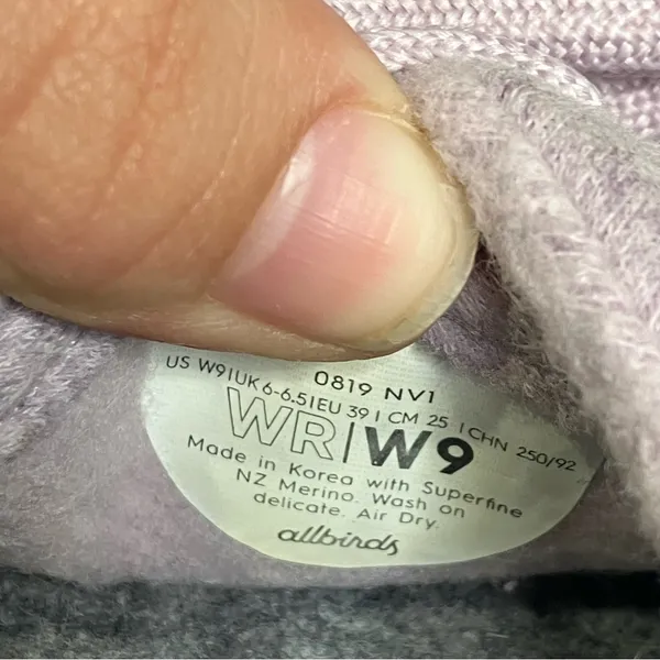Allbirds wool runners lavender merino wool sneakers women’s‎ size 9 washable - Image 10