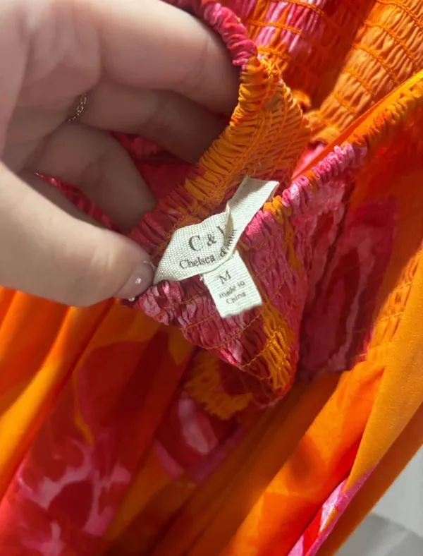 maxi beach dress Orange Size M - Image 3