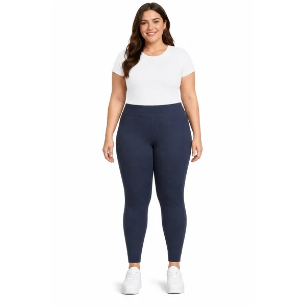 Athletic Works Womens Leggings Size L Blue Mid Rise Active Ankle Stretch Active - Image 9
