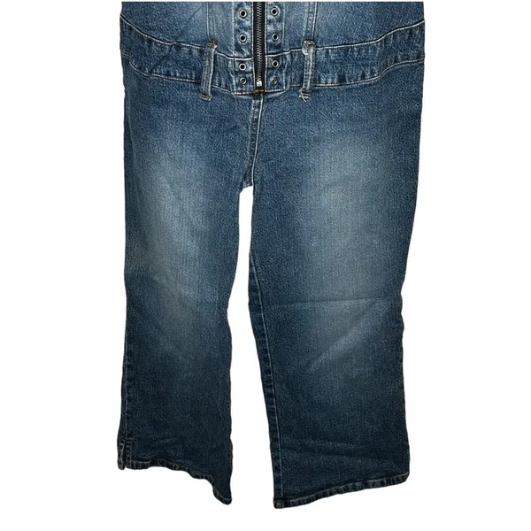 Vintage‎ Rave Stretch Denim Jumpsuit - Image 3