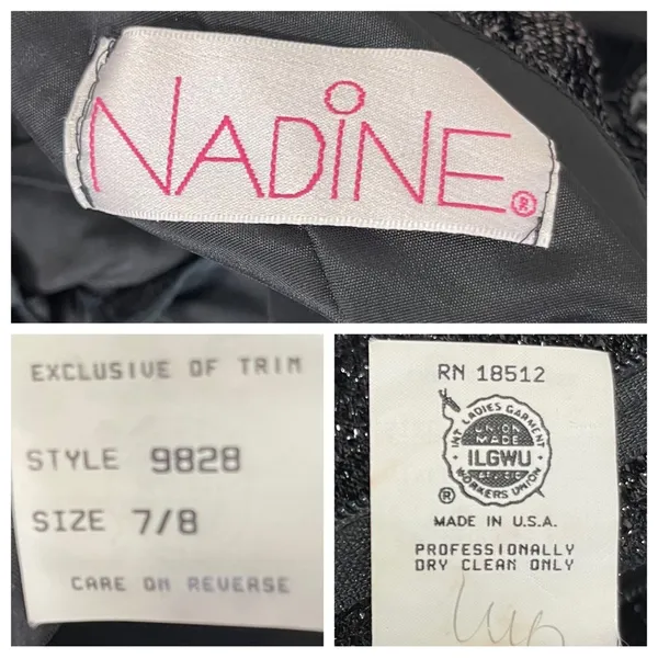 Vintage Nadine black gown - Image 10