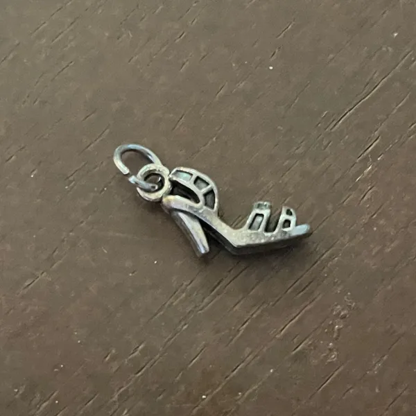 Silver Tone High Heel Charm Pendant - Image 2
