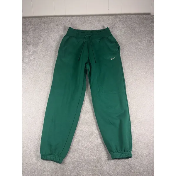 Nike Women's Green Sweats/joggers Fleece Size S Inseam 28 - Image 4