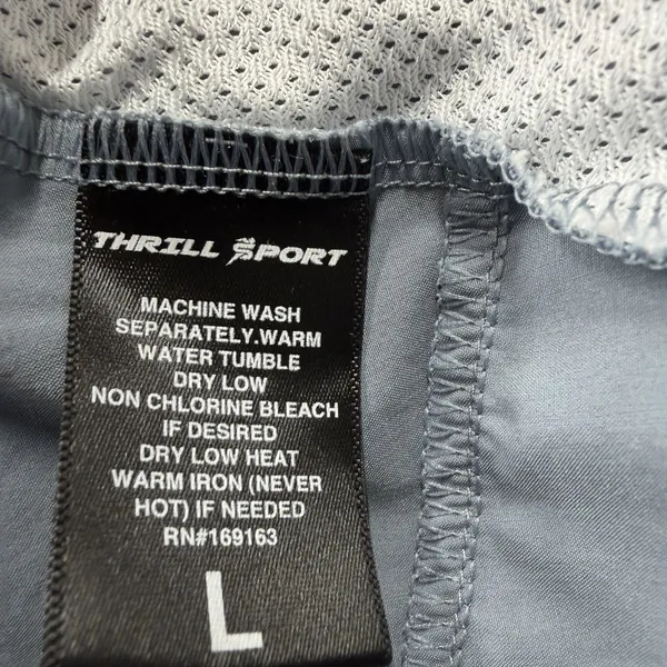 These Thrill Performance athletic shorts‎ feature a lightweight grey fabric Gray Size L - Image 7