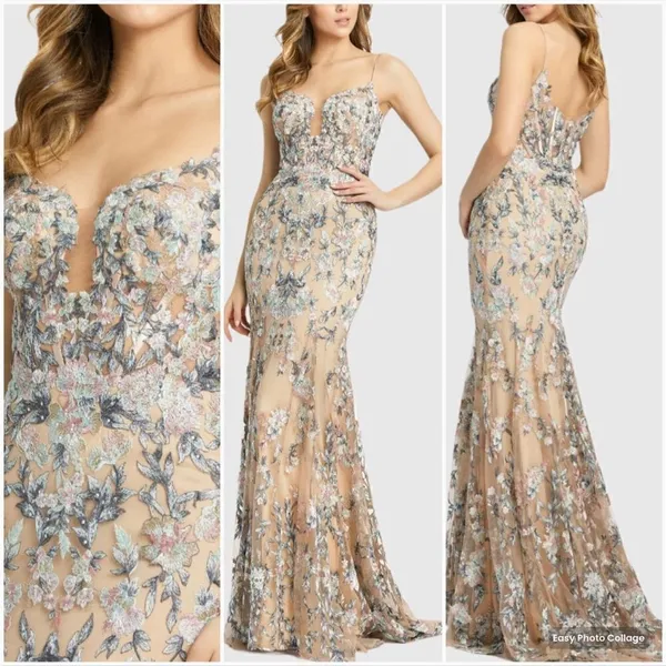 MAC DUGGAL 79313 Embroidered Spaghetti Strap Trumpet Gown - Image 2