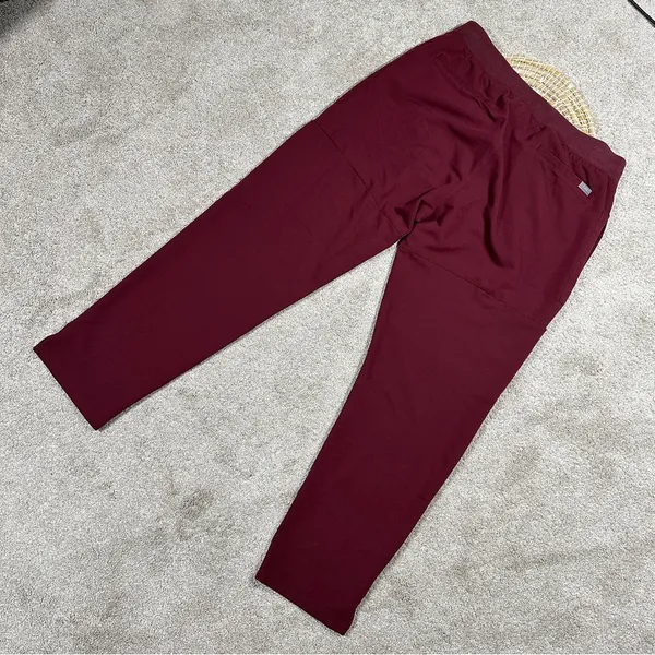 Figs Women’s Nepal Skinny Scrub Pants Pull On Limited Edition in Burgundy XL - Image 6