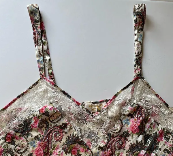 Vintage Y2K Victoria’s Secret Paisley Cami Top Women’s Size Large A11 - Image 3