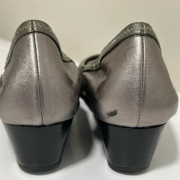 Cole Haan Silver Wedge Pumps Size 7 - Image 6