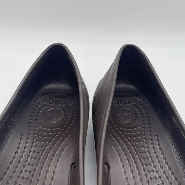 Crocs Womens 9 Shoes Ballarina‎ Flat Brown Tortoiseshell Cap Toe Marble Slip-On - Image 10