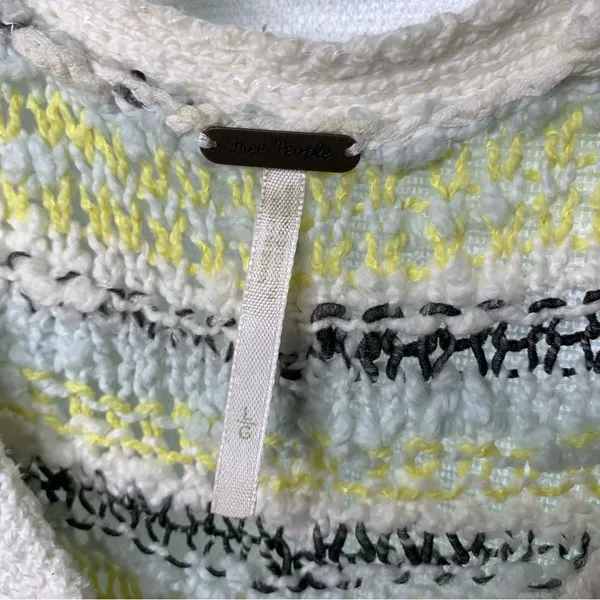 Free People wool chunky knit oversized green sweater size large boho casual‎ - Image 5