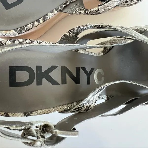 Dknyc Nikki Reptile Leather Platform Wedge‎ Shoes - Image 5