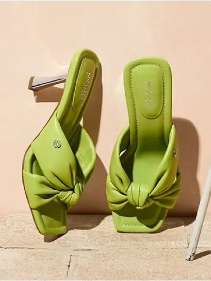 MICHAEL KORS Sandale Elena en cuir in Green Comes w/ Box - Image 5