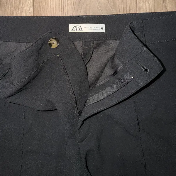 Pre-Owned Zara Straight Leg Black Dress Pants Trousers Women's Plus Size XXL - Image 3