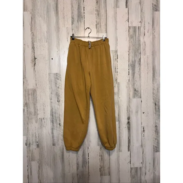 DSG Mustard Yellow Joggers Men’s Medium Drawstring Sweatpants Casual Lounge Pant - Image 2