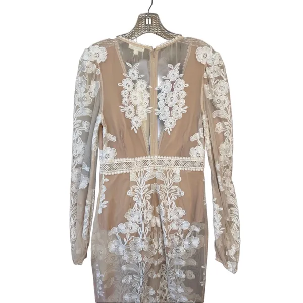 Free People For Love Lemons Temecula Jumpsuit Floral Embroidery Ivory Medium - Image 10