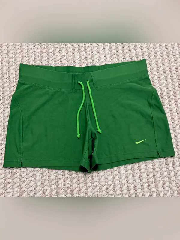 NIKE Vintage dri fit athletic shorts size Small y2k green - Image 11