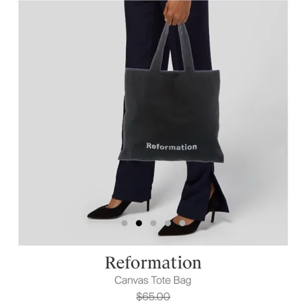 ✨Reformation Small Black Canvas Tote Bag✨ - Image 3