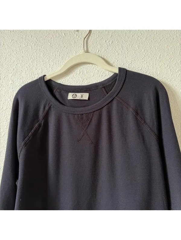 American Giant Crewneck Sweatshirt Size Small Black Minimalist Casual Cotton - Image 4