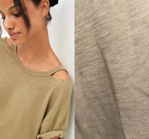 NWT $58 T.La Moss Classic V-Back Pullover Cut-Out Tee XS - Image 13