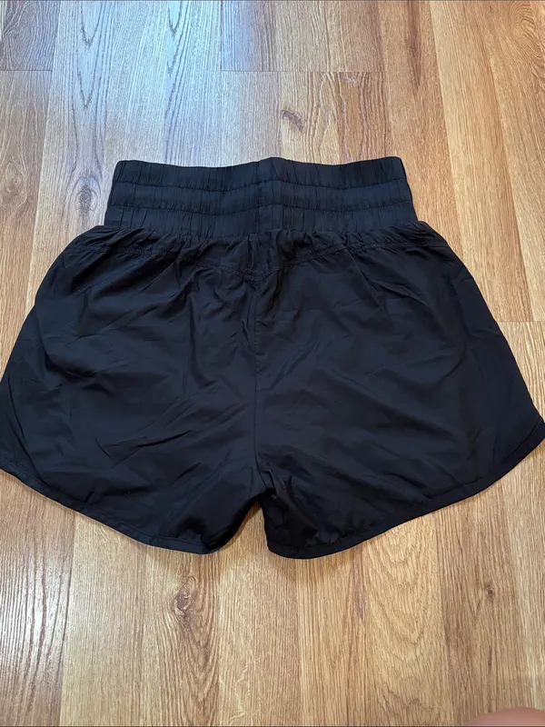 ACTA Black Women's Athletic Shorts with Built-in Bike Shorts - Image 6