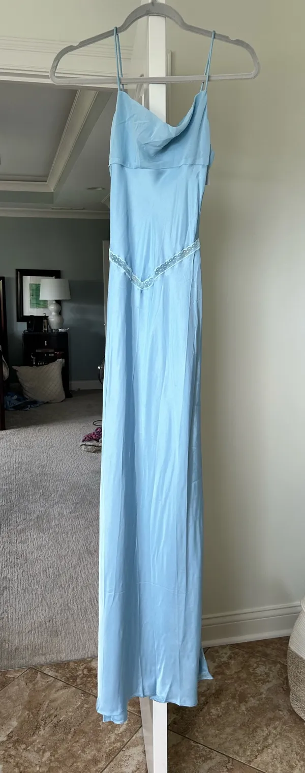 Blue lacy maxi dress - Image 2