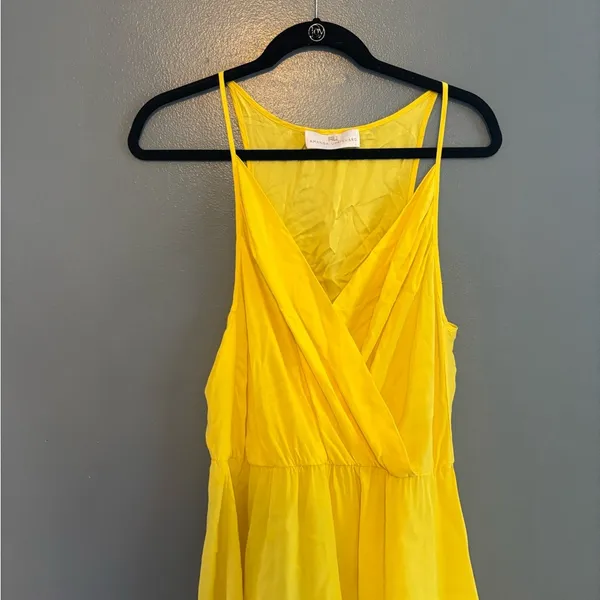 Amanda Uprichard Yellow Silk Mini Dress - Image 7