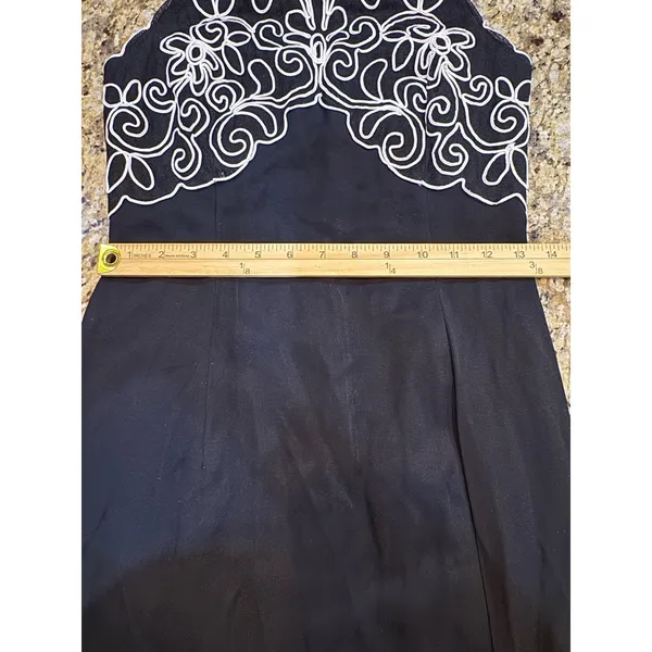 Vintage Scott McClintock Dress Women's Size‎ 4 White Embroidered Ribbon Pencil - Image 8