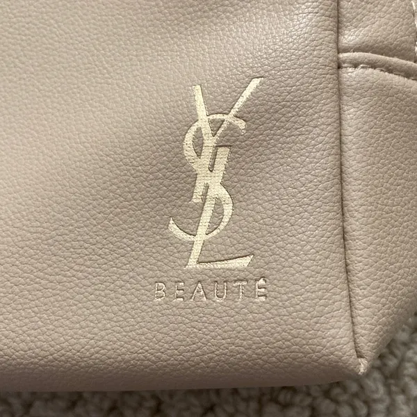 NEW Yves Saint Laurent YSL Beauté Tan Cosmetic Pouch Beauty Bag Travel - Image 2