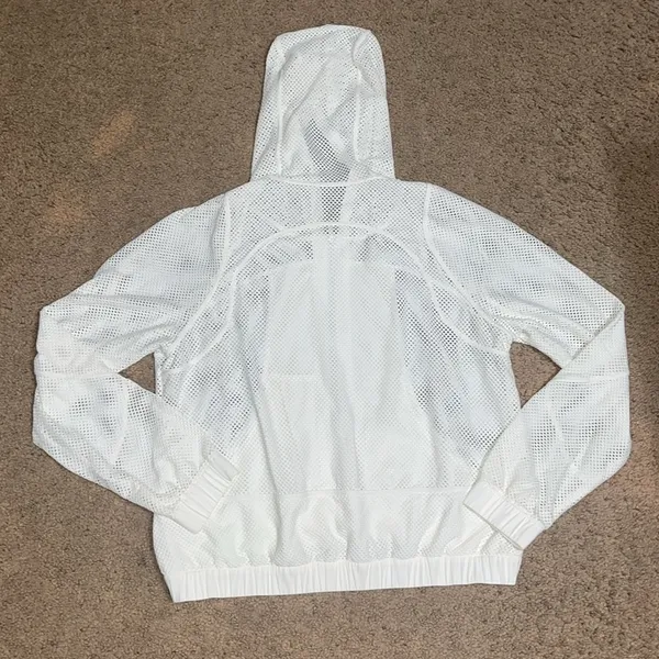 Lululemon Relaxed Fit Mesh Jacket‎ White 8 - Image 6