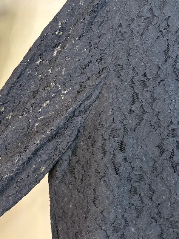 Women’s Black Lace Long-Sleeve Pullover Sweatshirt by MICHAEL Michael Kors - Image 3