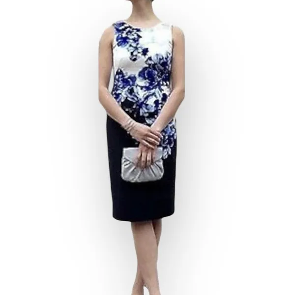 Maeve x Anthropologie Vanda Sheath Dress Women's 8 Blue Floral Sleeveless - Image 11