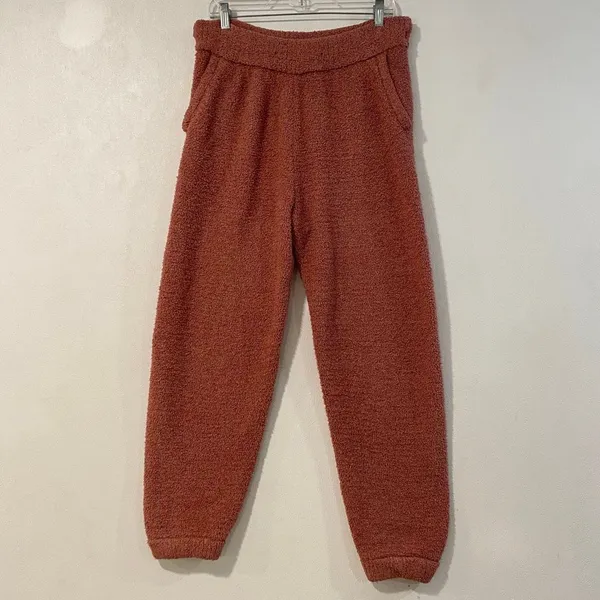 Abercrombie & Fitch Soft A&F Collection Medium Fuzzy Jogger Pants Pink - Image 2