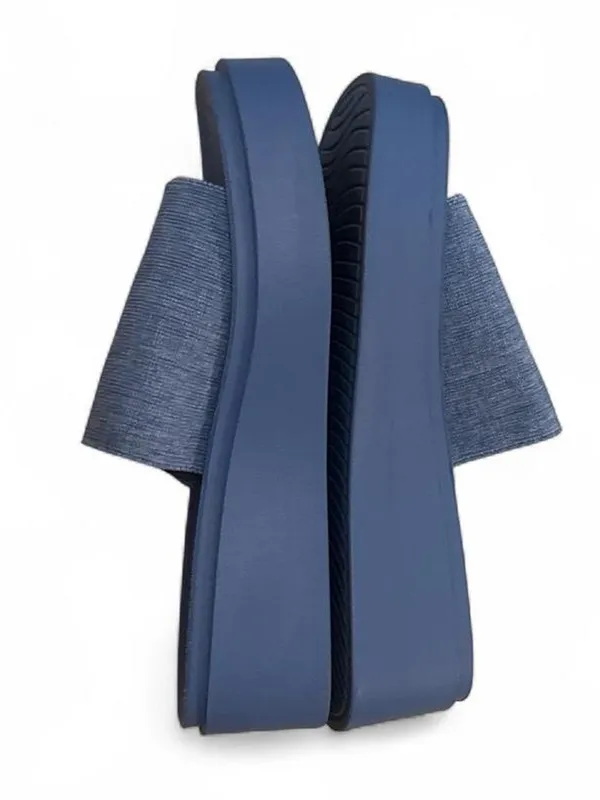 Steve Madden Denim Blue Slide Sandals - Image 2