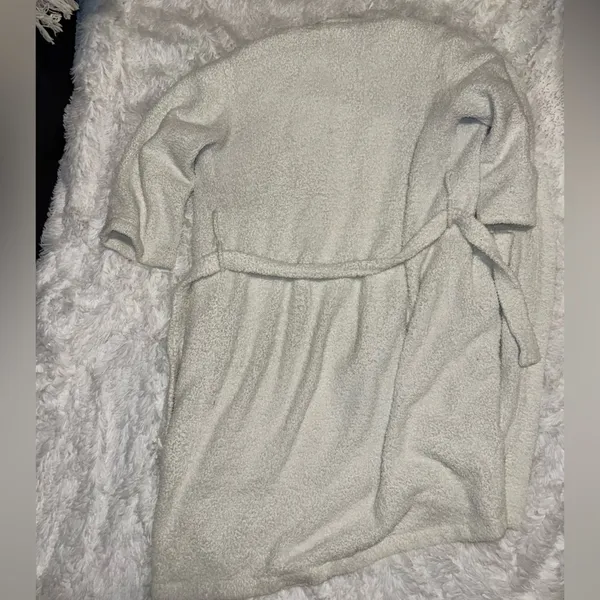 Barefoot Dreams Ivory / White Size 1 Chic Cozy Robe with Strap - Image 3
